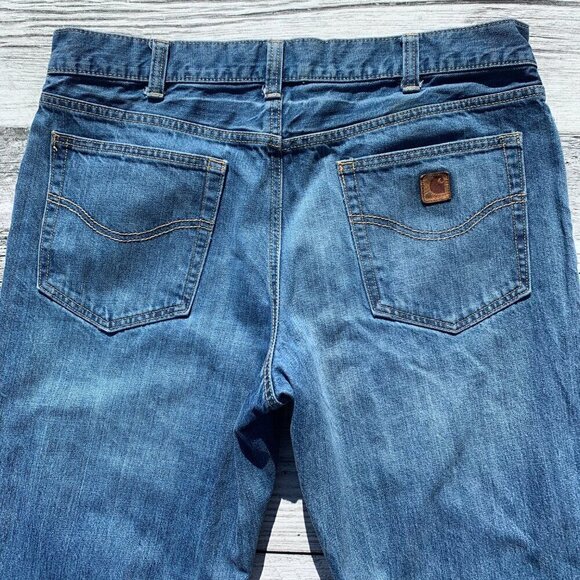 Carhartt Relaxed Straight Leg Blue Denim Jeans - Picture 5 of 10